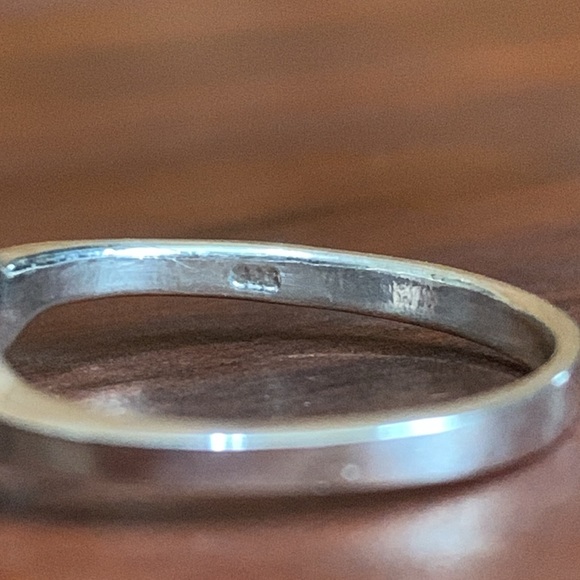 Sterling Silver and Faux Black Onyx Ring - Picture 6 of 7